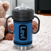 10 oz sippy cup personalized crayon insulated kids tumbler with screw on sip lid and removable toddler handles. Great training cup and perfect gift for baby's first birthday. Choose blue, pink, green, red, army green or a rainbow of colors.
