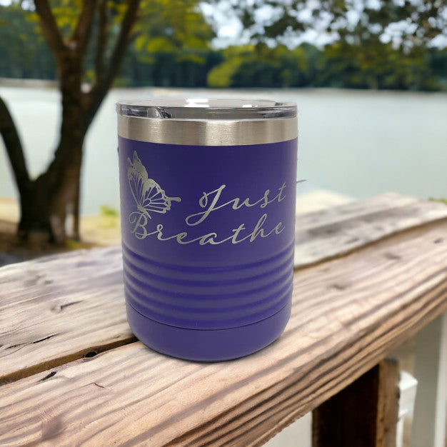 personalized engraved 10 oz lowball rocks insulated stainless steel tumbler