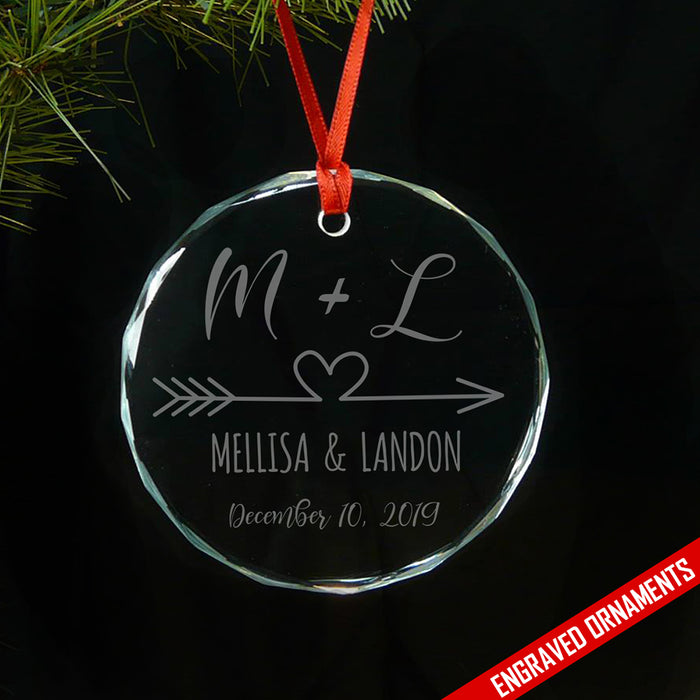 Engraved Glass Ornament
