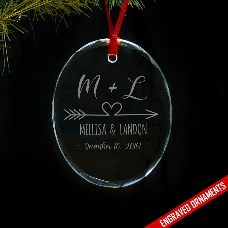 Engraved Glass Ornament