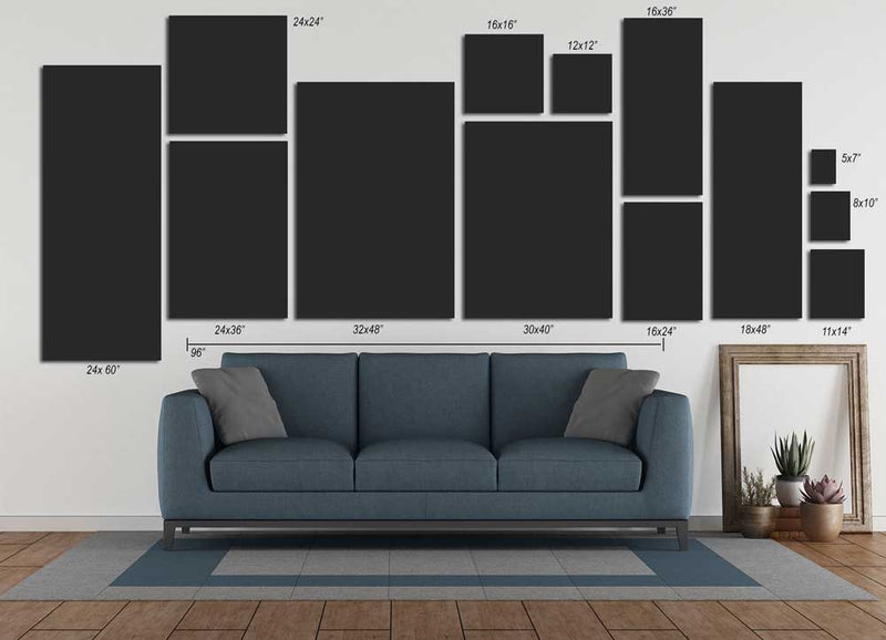 Personalized Golden Hour Dandelion  Field Family Canvas Wall Art with Custom Wood Name Sign