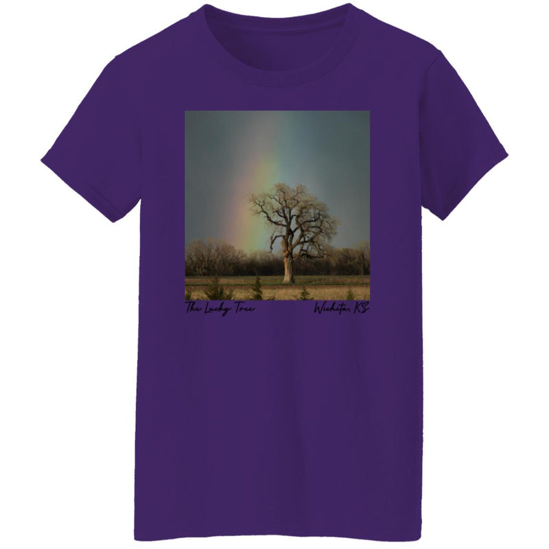The Lucky Tree Under a Rainbow Women's T-Shirt