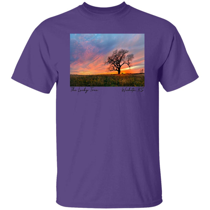 The Lucky Tree at Sunset Men's T-Shirt