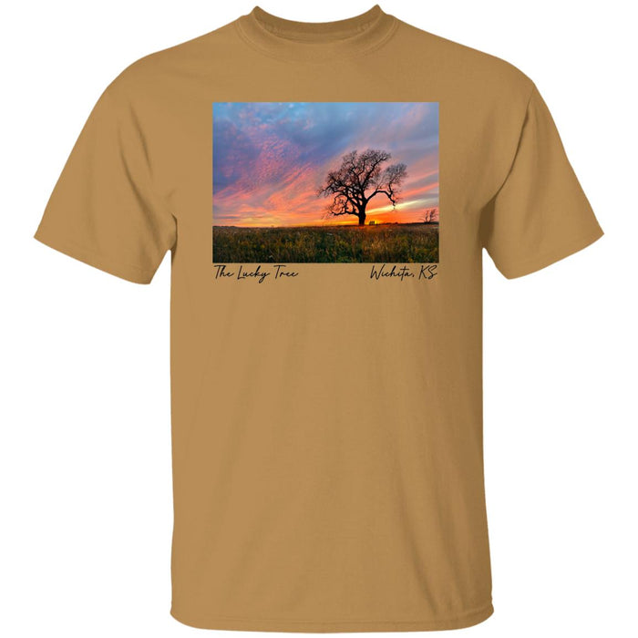 The Lucky Tree at Sunset Men's T-Shirt