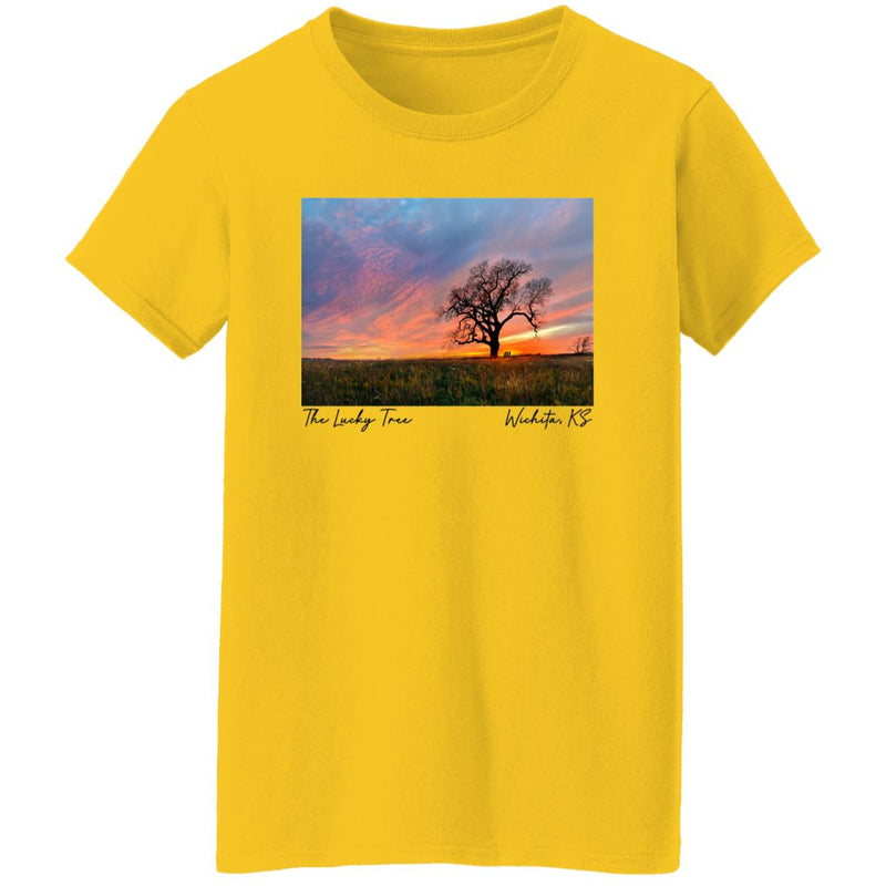The Lucky Tree at Sunset Women's T-Shirt