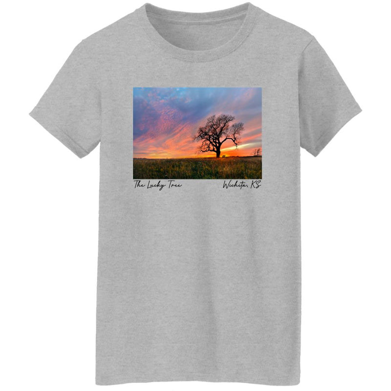 The Lucky Tree at Sunset Women's T-Shirt