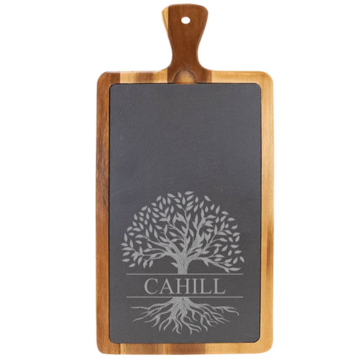 Personalized Engraved Acacia Wood and Slate Cutting Boards, Cheese Boards, Beer Flights