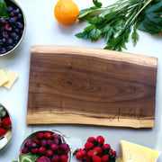 laser engraved personalized black walnut charcuterie board extra large