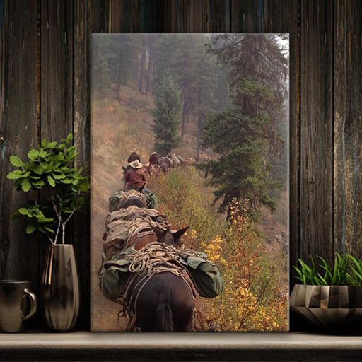 Pack mule Idaho mountainside photography - 25 mules by Garrett Osgood