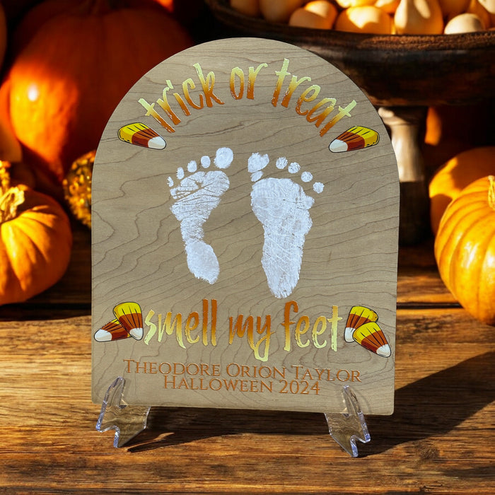 Trick or Treat, Smell My Feet - Customized Baby Footprint Keepsake