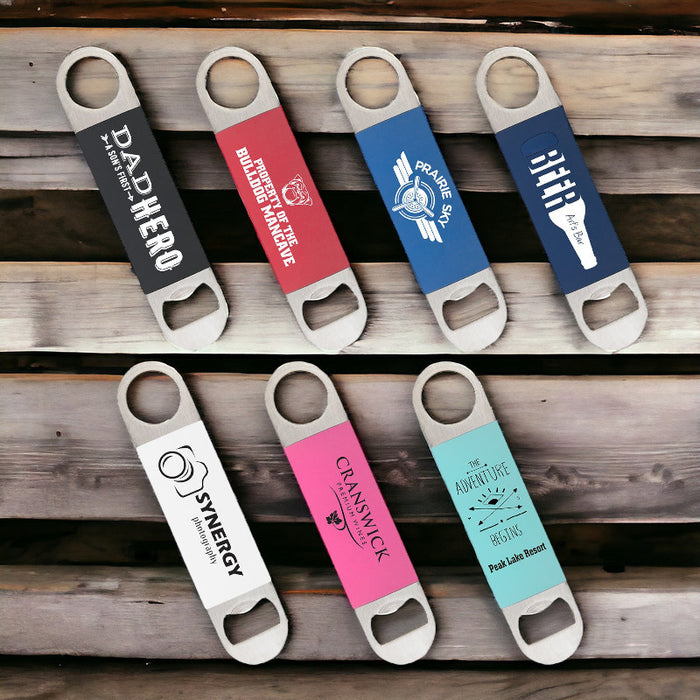 PersonalizedBottle Opener with silicone sleeve