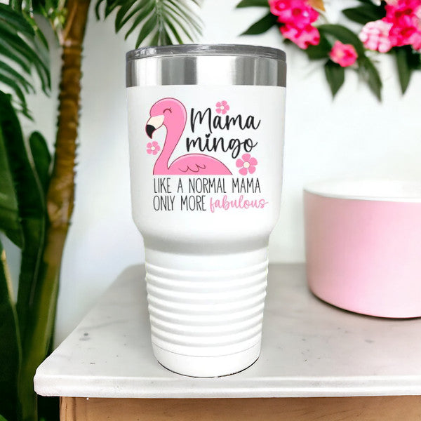 UV color printed 30 oz tumbler - mama flamingo or your custom design