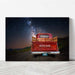 Vintage Truck under Milky Way Starry Night Sky Canvas Wall Decor