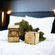 Wood keepsake box with engraved winestopper proposal gift ring box