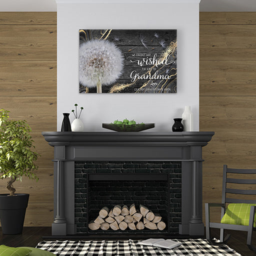 couldn't have wished for a better grandma personalized dandelion wall art gift for nana from grandkids