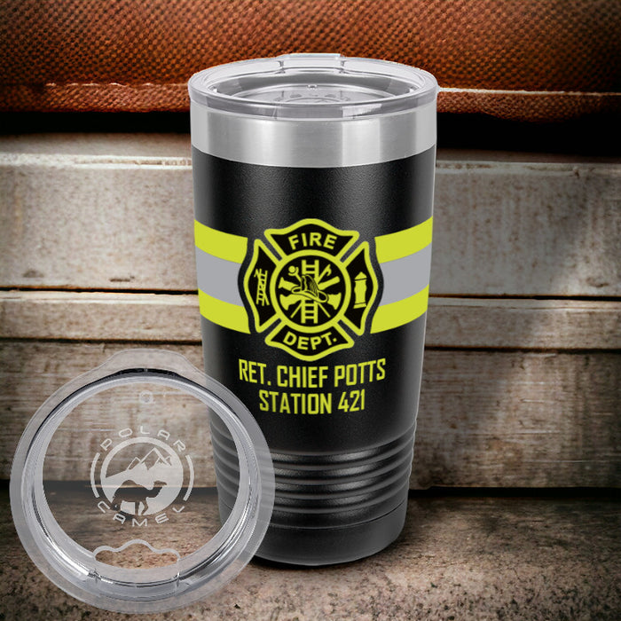 Custom Firefighter Stainless Steel Tumbler - Personalized Drinkware for Fire Fighters