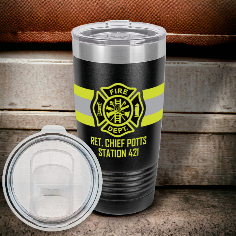 Custom Firefighter Stainless Steel Tumbler - Personalized Drinkware for Fire Fighters