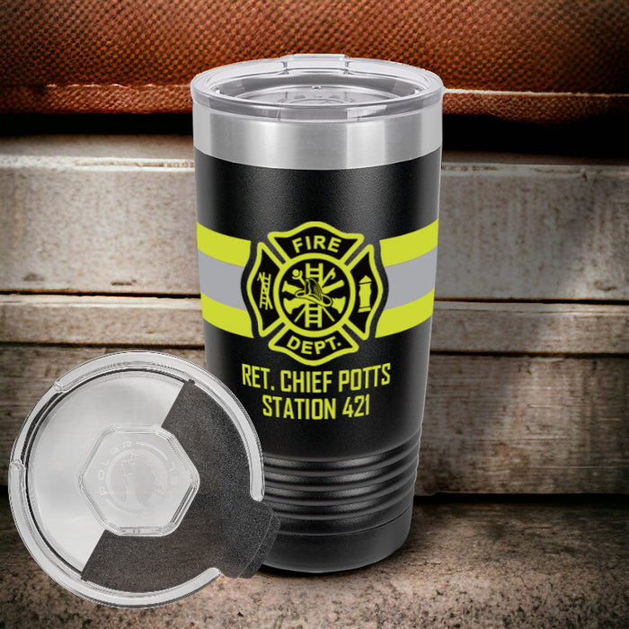 Custom Firefighter Stainless Steel Tumbler - Personalized Drinkware for Fire Fighters