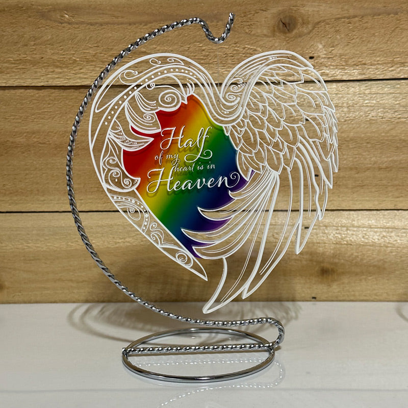 Personalized Half of My Heart is in Heaven Memorial Gift