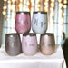 laser engraved bridal party holographic wine tumblers with names