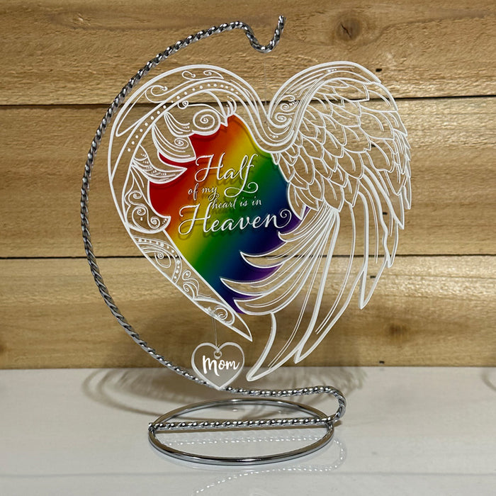 Personalized Half of My Heart is in Heaven Memorial Gift