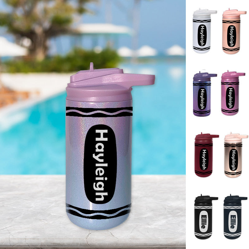 Crayon Kids Water Bottle Personalized Bottle Tumbler for Kids