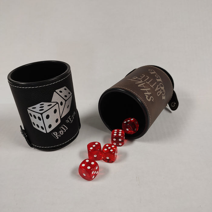 Faux Leather Dice Cup