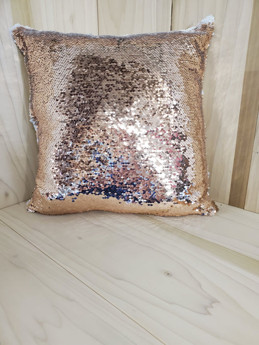 Sublimated Sequin Mermaid and Burlap Ruffle Pillows