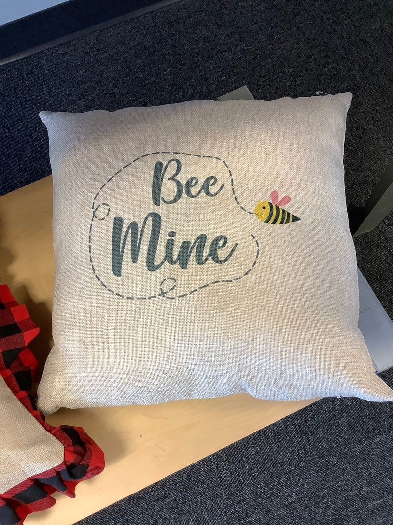 Sublimated Sequin Mermaid and Burlap Ruffle Pillows