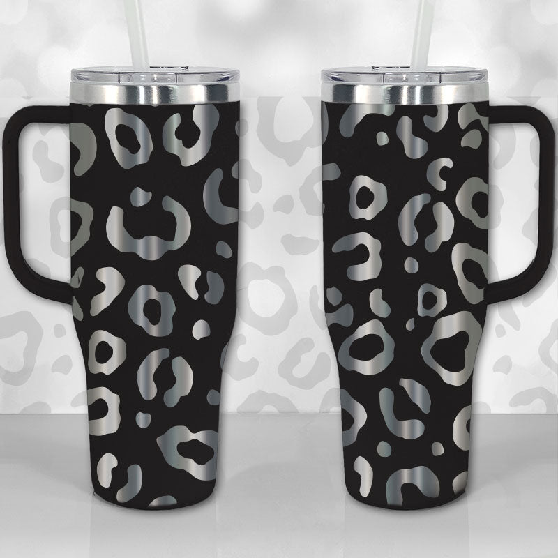 Leopard Print 40 oz. Laser Engraved Tumbler: Custom Tumblers