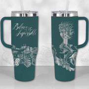 Believe in the impossible mermaid wrap 40 oz tumbler with handle