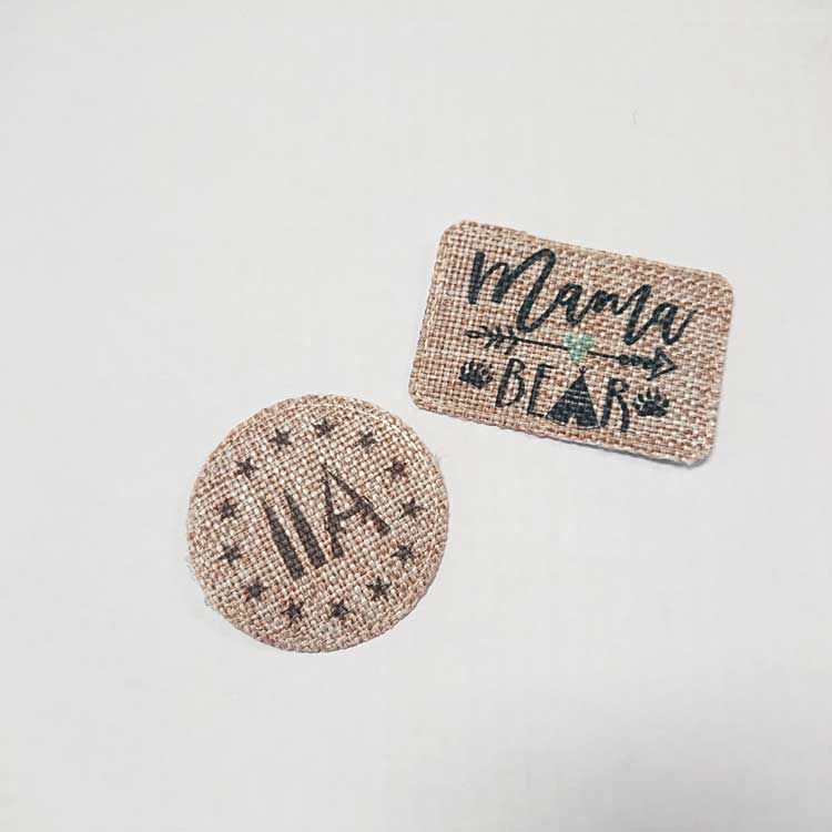 Sublimated Burlap Iron-On Patches