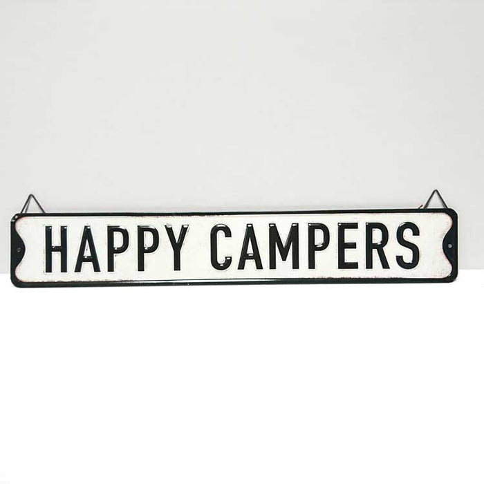 Happy Campers Embossed Street Sign