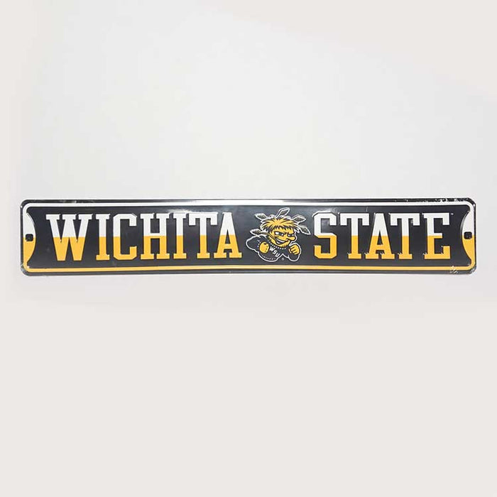 Wichita State University Metal Street Sign