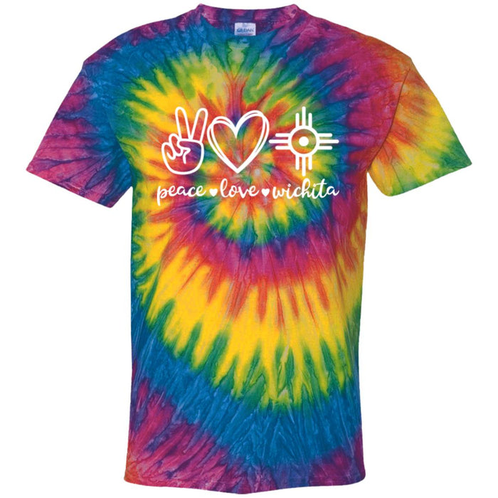 Tye Dye Peace Love Wichita t-shirt