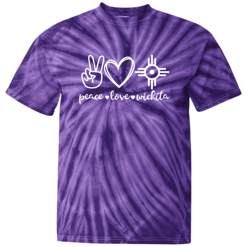 Peace Love Wichita 100% Cotton Tie Dye T-Shirt
