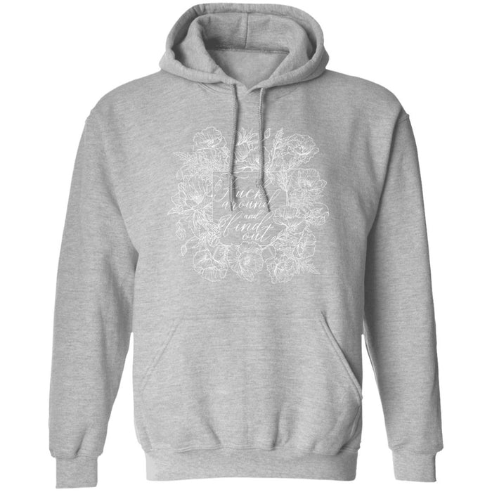FAFO Fuck Around and Find Out Script Poppies Flower Hoodie