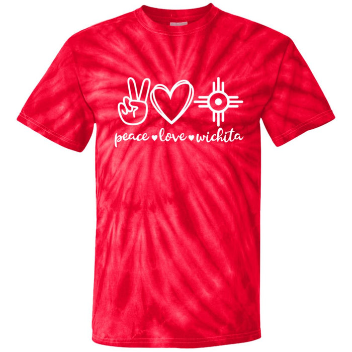 Peace Love Wichita 100% Cotton Tie Dye T-Shirt
