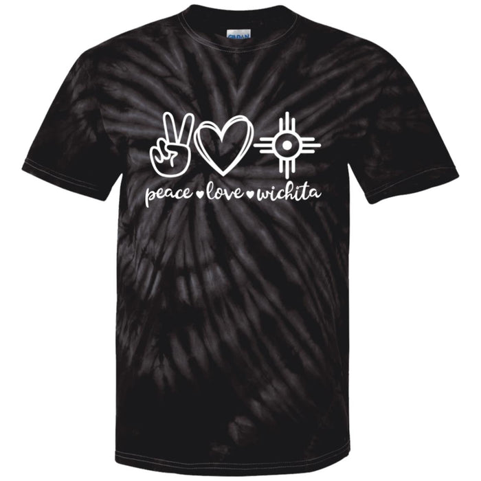 Peace Love Wichita 100% Cotton Tie Dye T-Shirt