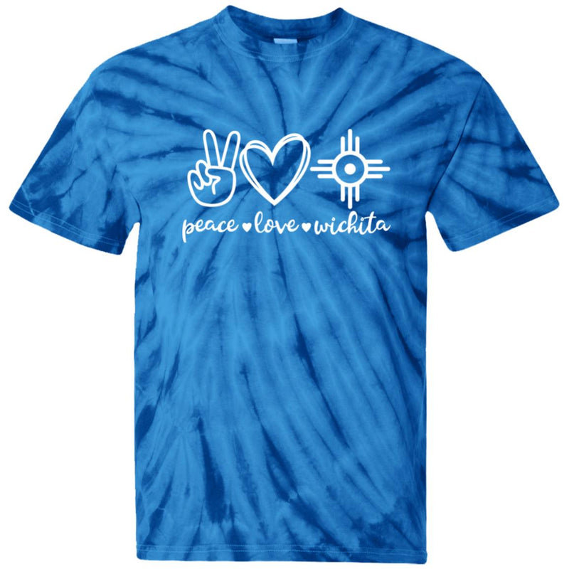 Peace Love Wichita 100% Cotton Tie Dye T-Shirt