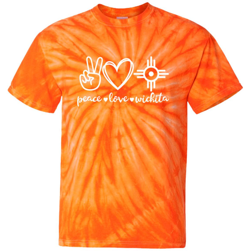 Peace Love Wichita 100% Cotton Tie Dye T-Shirt