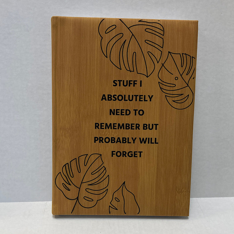 Medium Faux Leather Engraved Journal