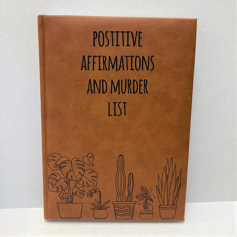 Medium Faux Leather Engraved Journal