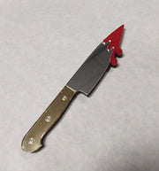 Gold Acrylic Mirror Knife Magnet Murder Mystery Gift Spooky Present 