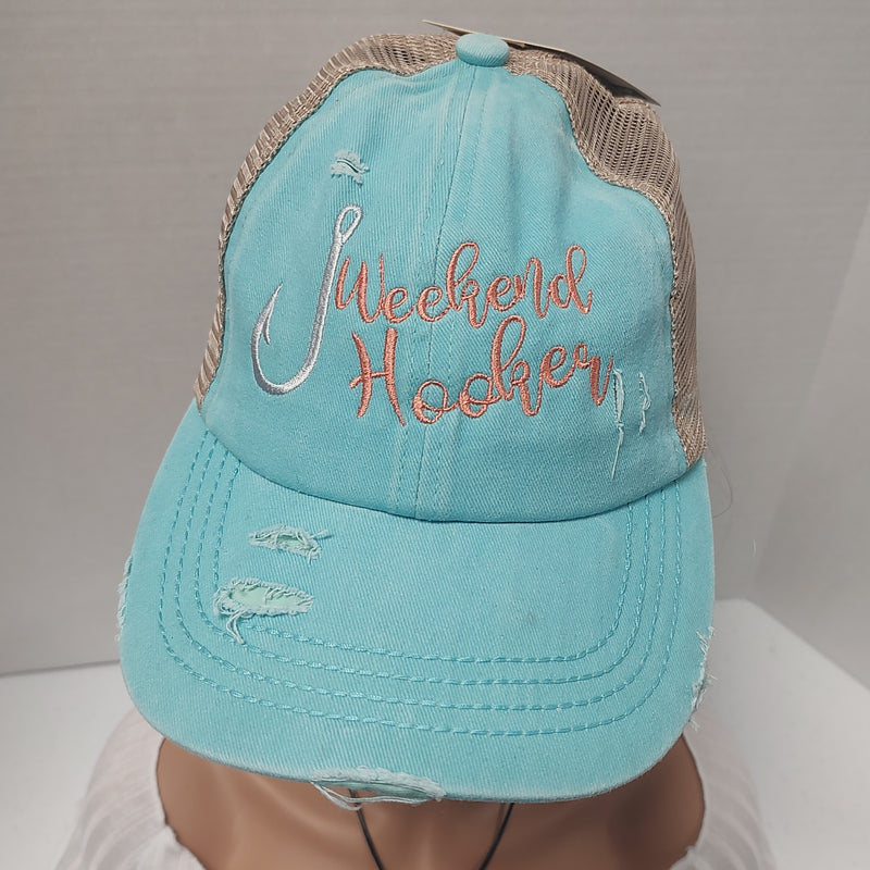 Authentic CC Beanie Ponytail Hat with Custom Embroidery