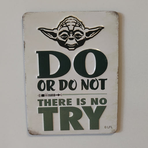 Yoda Do Or Do Not There Is No Try Green Cream Gray Gift Present Magnet Magnetic Lightsaber