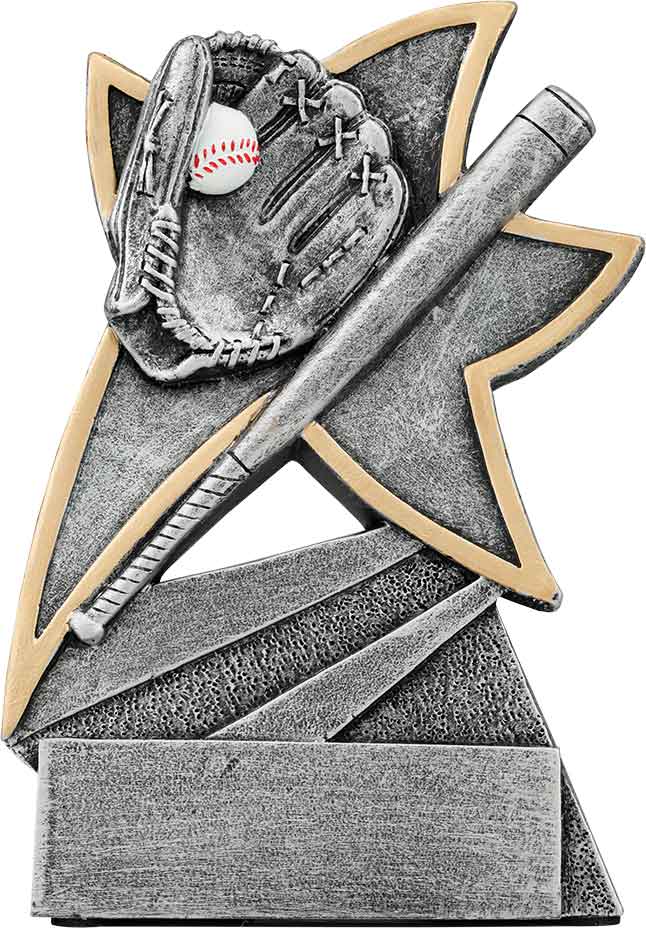 All-Star Silver Resin Sports and Academic Trophies - 5 1/2"
