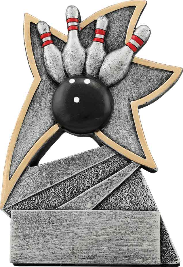 All-Star Silver Resin Sports and Academic Trophies - 5 1/2"