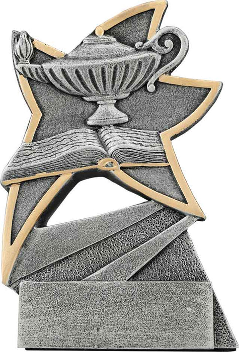 All-Star Silver Resin Sports and Academic Trophies - 5 1/2"