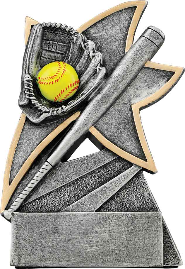 All-Star Silver Resin Sports and Academic Trophies - 5 1/2"